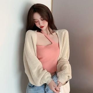 ihkke Áo Khoác cardigan Dệt Kim Tay Dài Dáng Rộng Thời Trang Cho Nữ