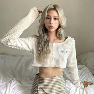 áo croptop dệt kim tay dài