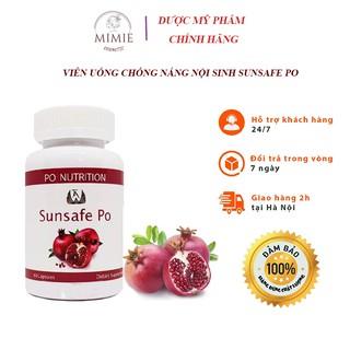 [CHÍNH HÃNG] VIÊN UỐNG CHỐNG NẮNG NỘI SINH SUNSAFE PO - TRẮNG DA, MỜ NÁM, GIẢM THÂM HỘP 60 VIÊN