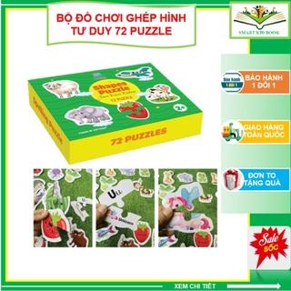 Bộ đồ chơi ghép hình tư duy 72 PUZZLE - Đồ chơi trí tuệ - Tư duy thông minh - Học chữ cái, chữ số