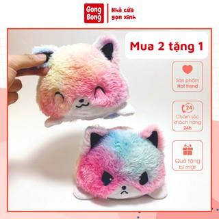 Mèo bông cảm xúc 2 mặt anh em của bạch tuộc cảm xúc reversible cat gấu bông mèo cao cấp Gong Bong Store