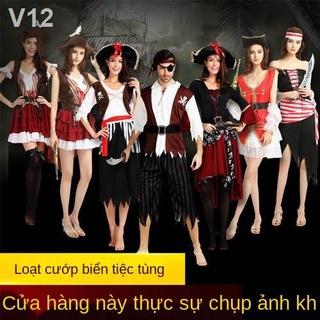 ❦﹉Trang phục Halloween cướp biển đầy đủ người lớn hóa đội trưởng Jack nam vùng Caribe nữ