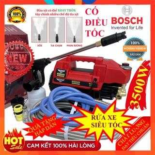 Máy rửa xe chuyên nghiệp mini áp lực cao BOSCH 3500w cầm tay có chỉnh tốc độ tặng bình tạo phun bọt tuyết cho gia đình