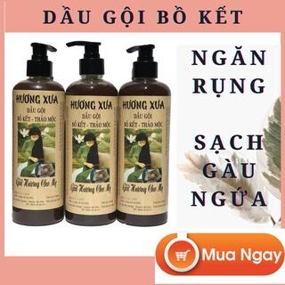 Dầu gội bồ kết thảo dược cô đặc Hương Xưa chống rụng tóc, hết gàu và ngứa da đầu hiệu quả (Handmade)