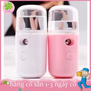 Máy Phun Sương Mini Cầm Tay, Máy Xông Hơi Mặt Mũi Họng Làm Ẩm Cho Da Nhỏ Gọn Tiện Lợi, Xịt Khoáng Nano Kèm Dây Sạc USB