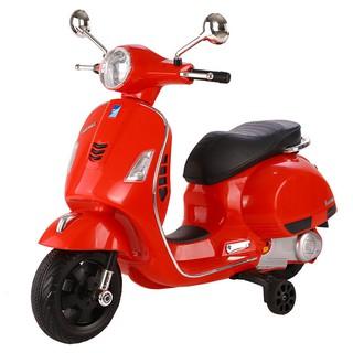 Xe máy điện mô tô 3 bánh Vespa cho bé đạp ga vận động ngoài trời (Xanh-Hồng-Đỏ-Trắng)