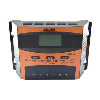 [Mã ELHA22 giảm 5% đơn 300K] Bộ điều khiển sạc năng lượng mặt trời PWM 12V, 24V - 60A Suoer - ST-C1260