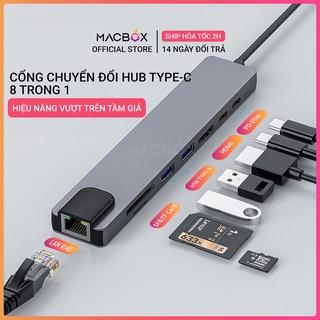HUB Type C và HUB USB 3.0 - Cổng chuyển đổi HUB USB Type-C - USB 3.0 to HDMI,USB 3.0,SD,TF,RJ45,PD Type-C cho Laptop táo