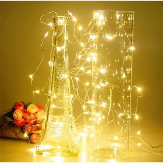 (Chọn Màu) Đèn Led Xài Pin AA Dài 3 Mét 30 Bóng Đom Đóm Fairy Light Trang Trí Phòng, Quán Cafe, Quấn Cây