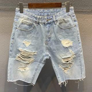 Quần Short Jean Nam rách thương hiệu Muradfashion, Quần Bò Ngố Nam không co giãn cao cấp mẫu mới hot trend 2021 SJNA0707