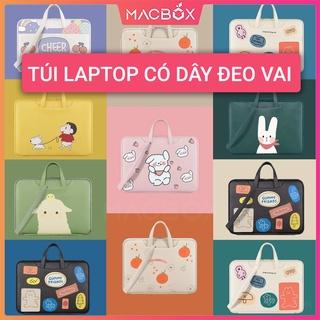 Túi chống sốc Laptop, Macbook da PU cao cấp chống nước 13.3 inch, 14 inch, 15.6 inch - Túi xách đựng Laptop có quai cầm