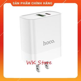 [Mã ELMS10 giảm 6% đơn 50K] Củ sạc nhanh Hoco C80 18w (QC 3.0, PD) 2 cổng sạc cho iphone và android (chính hãng,BH 6T)