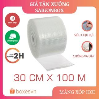 Màng xốp khí, xốp nổ, xốp hơi, túi bóng khí chống sốc đóng gói, bọc hàng 30cmx100m