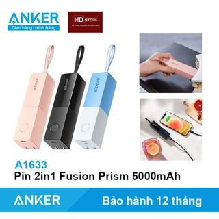 Pin sạc Dự Phòng Anker 5000mAh 20W  sạc nhanh PD PowerCore Fusion Prism 2in1- A1633 Thỏi son HD Store