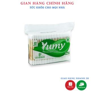 Tăm bông Yumy cán gỗ Thân Trúc Kháng Khuẩn (Gói 100 que)