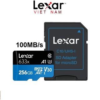 Thẻ nhớ 256GB Lexar 633x micro SDXC UHS-l V30 -100MB/s / Tặng kèm áo thẻ