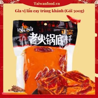 Gia vị lẩu cay Trùng Khánh Tứ Xuyên gói 500gr (Cốt lẩu Trùng Khánh gói to 500g)