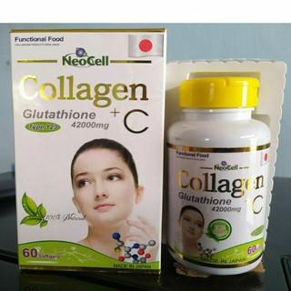 《date 2025》Viên uống đẹp da Collagen +C Glutathione Neocell 42000mg