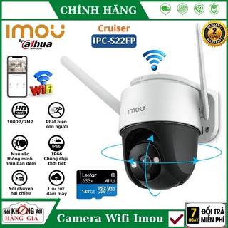 Camera IP wifi ngoài trời Imou IPC-S22FP Cruiser xem đêm có màu , siêu nét, chống nước, xoay 360 độ, báo động thông minh