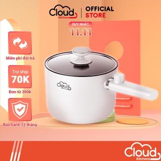 Nồi Lẩu Mini Đa Năng + Xửng Hấp Cloud Kitchens, 2 Nấc Nhiệt, Nồi Nấu Mì mini 1.5L, Ca nấu lẩu, Chống Dính Chính Hãng