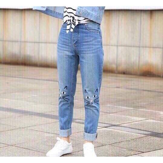 Quần jeans nữ phối rách thường được làm từ chất liệu gì?