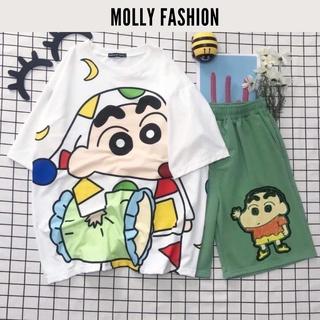 Set đồ bộ hoạt hình ❤️ Bộ mặc nhà Cartoon SHIN NHIỀU MẪU Freesize nam nữ Molly Fashion