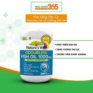 Viên Uống Dầu Cá Nature’s Way Odourless Fish Oil Tăng Cường Sức Khoẻ Tự Nhiên Không Mùi 1000mg - 200 Viên