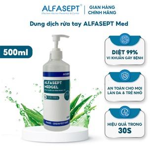 Dung Dịch Rửa Tay Khô ALFASEPT Med Gel Giúp Diệt Khuẩn Toàn Diện, Nhanh Chóng Với Hệ Phức Hợp Chất Dưỡng Ẩm Lọ 500ml