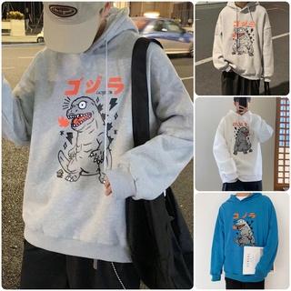 Áo Hoodie Nón Chui Trùm Đầu Nữ Nam Unisex Chất Vải Nỉ Poly Khủng Long Ngực WAH040NO