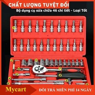 [HOT] -  Bộ dụng cụ mở bu lông ốc vít, sửa chữa ô tô xe máy đa năng 46 chi tiết