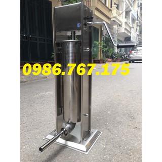 Máy làm xúc xích 7 Lít quay tay , chất liệu Inox có 5 ống đùn