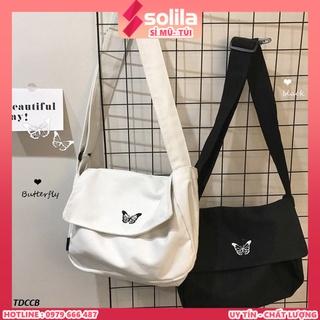 Túi tote đeo chéo thêu bướm butterfly unisex nam nữ Hàn Quốc -Solila.vn