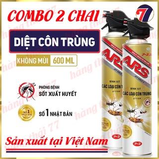 [COMBO 2 CHAI] Bình xịt các loại CÔN TRÙNG [KHÔNG MÙI] ARS JET GOLD S 600ml, Công nghệ Thái Lan - Sản xuất tại Việt Nam