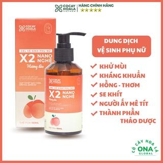 Dung Dịch Vệ Sinh Phụ Nữ Thảo Dược Hồng Mịn Se Khít Gel X2 Nano Nghệ Cocayhoala 150ml