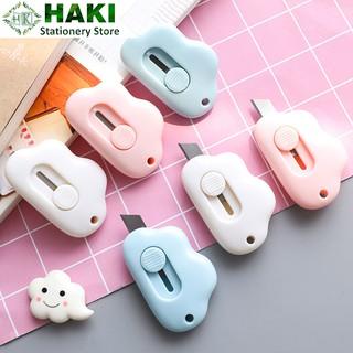 Dao rọc giấy mini đám mây cao cấp HAKI, dao rọc giấy cute dễ thương loại tốt