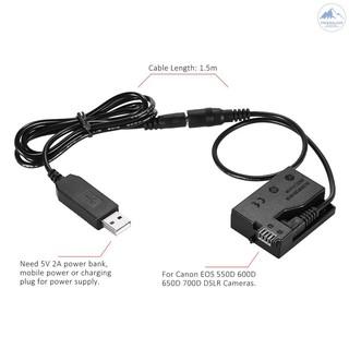 Dây cáp USB thay thế kết nối pin sạc dự phòng DC và pin ảo Andoer DR-E8 dành cho máy ảnh Canon EOS 550D 600D LP-E8