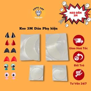 Keo Dán 3M 2 mặt, Keo Dán Tai Mèo, Sừng, Miếng Dán 3M Dán Phụ kiện Gắn Nón Bảo Hiểm Siêu Chắc Chắn CUTE CAT