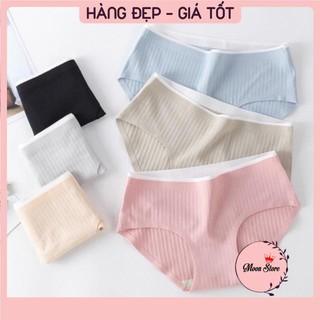 Quần lót nữ cotton gân tăm không đường may siêu kháng khuẩn, Khử Mùi 86019