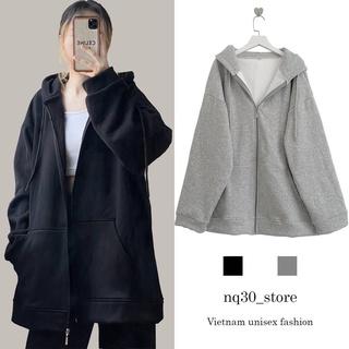 Áo Khoác Nỉ Hoodie Zip Form Rộng Nam Nữ Unisex