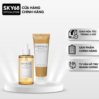 Combo Sữa Rửa Mặt và Tinh Chất Rau Má Giảm Mụn, Dưỡng Trắng Da và Phục Hồi Da Skin1004 Madagascar Centella