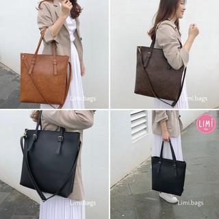 Túi Xách Nữ Da Công Sở đựng Laptop A4 bản to phù hợp đi dạy đi học đi làm SUPER BIG TOTE Limi bags