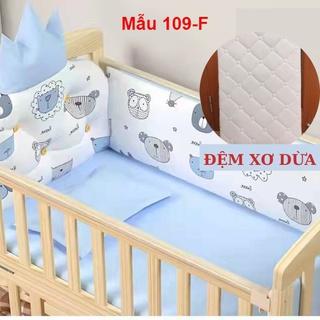 Cũi gỗ cho bé 2 tầng (Trọn bộ Màn,Quây,Nệm), Nôi cũi cho bé kích thước 105x60x90cm có bàn thay tã- Ankyo Store