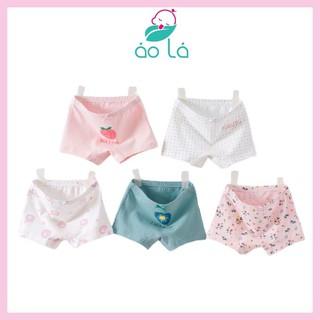 Combo quần chip đùi cotton cho bé gái 1 tuổi-12 tuổi 11kg-34kg Áo Lá Homewear