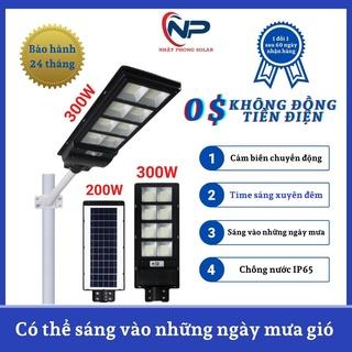 Quà100k Đèn Năng Lượng Mặt Trời Sân Vườn Liền Thể Đơn 200W,300W Mẫu Mới,Cảm Biến Chuyển Động,Điều Khiển Từ Xa BH 2 năm