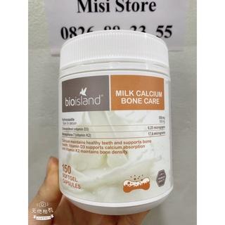 (Mẫu Mới) Viên Uống Bổ Sung Canxi Milk Calcium Bone Care Bio Island, 150 viên