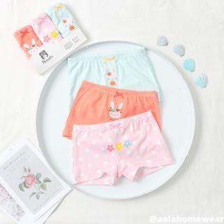 Quần chip đùi bé gái mặc váy vải cotton size nhỏ 100-120 Ninabi NNBN22, combo 3 quần lót cho bé gái