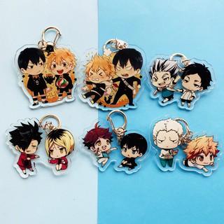 ( Mica trong acrylic) Móc khóa Haikyuu!! Vua bóng chuyền ver couple in hình anime chibi