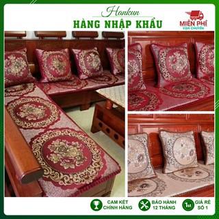 Bộ thảm trải ghế tây âu Hankun , đệm ghế gỗ nệm ghế sofa lót ghế đẹp nhà sang kích thước m7/M8/2M/2M2