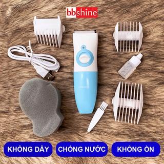 Tông đơ cắt tóc cho bé KONKA, Tông đơ cắt tóc chống nước an toàn sạc USB dây rời 9 chi tiết tiện lợi BBShine - DT003