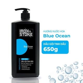 Dầu gội tinh dầu IRON & STONE innovation hương Blue Ocean 650g Z0102 - Dành cho nam